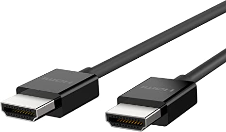 Belkin Cable HDMI 2.1 Ultra HD de 6.6 pies/6.6 ft, cable HDMI 4K de ultra alta velocidad, cable HDMI 2.1 de 48 Gbps, Dolby Vision HDR y 8K a 60 Hz, transmisión de 10 K, compatible con Playstation, PS4, PS5, Xbox Series X y más